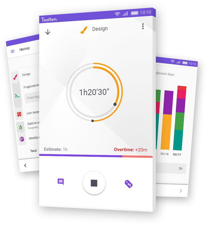 Toolten, the time tracking timesheets app